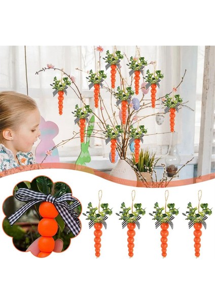 10PCS Ahşap Paskalya Havuç Asma Süs Diy Çelenk Kolye Boncuklar Mutlu Paskalya Partisi Ana Masa Dekorasyon Malzemeleri (Yurt Dışından) fiyatları