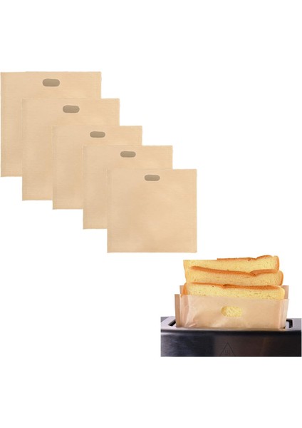 Yeniden Kullanılabilir Tostaster Çantaları Yapışmaz Kızarmış Sandviç Çantalar, Sandviçler Için Plastik Torba Açılması Kolay, Toastie Çantalar 10 Pcs B (Yurt Dışından) fiyatları