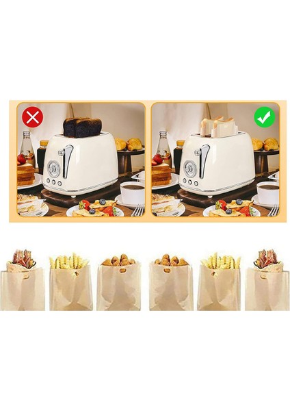 Yeniden Kullanılabilir Tostaster Çantaları Yapışmaz Kızarmış Sandviç Çantalar, Sandviçler Için Plastik Torba Açılması Kolay, Toastie Çantalar 10 Pcs B (Yurt Dışından) indirimleri
