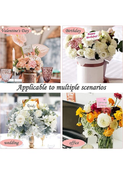 Çiçek Seçim Kartı Tutucu, Resim Tutucular, 40 Pcs Yüzük Döngüsü, Fotoğraf Klibi Tutucu Çiçek Kart Tutucu Stick (Yurt Dışından) fırsatları