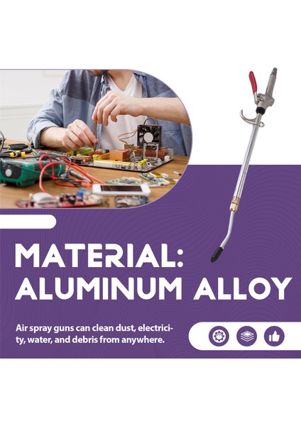 Otomotiv Pnömatik Hava Üfleme Tabancası- Geri Çekilebilir Nozul Toz Tabancası- Alüminyum Alaşım Tozu Tabanca Silahı Kompresör Aksesuarları (Yurt Dışından) fırsatları