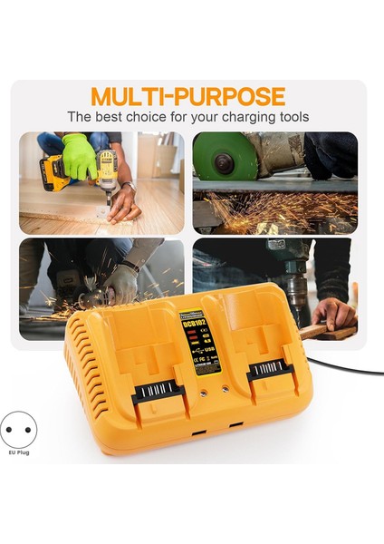 Dewalt 20V Maksimum Pil Şarj Cihazı Için Yedek Pil Şarj Cihazı, Dewalt 12V/20V Li-Ion Pil Eu-Plug Için Uyumlu (Yurt Dışından) indirimleri