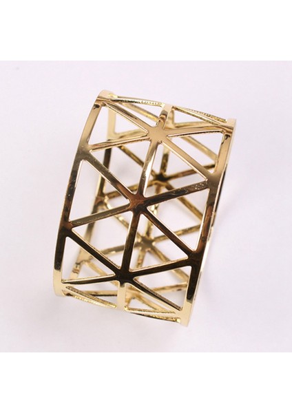 6 Adet Altın Geometrik Içi Boş Peçete Halkaları Serviette Tutucu Parti Otel Ziyafeti Yemek Odası Masa Dekor (Yurt Dışından) fiyatları