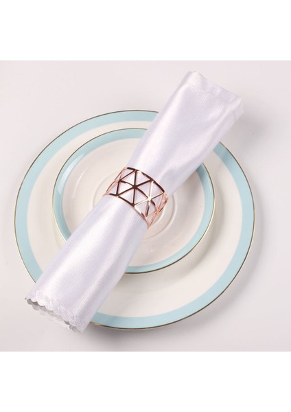 6 Adet Altın Geometrik Içi Boş Peçete Halkaları Serviette Tutucu Parti Otel Ziyafeti Yemek Odası Masa Dekor (Yurt Dışından) fırsatları