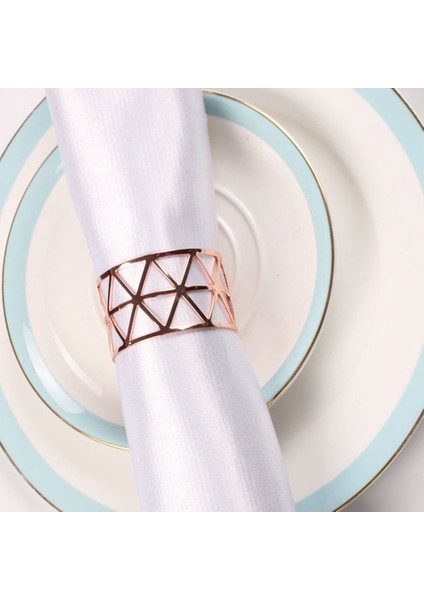 6 Adet Altın Geometrik Içi Boş Peçete Halkaları Serviette Tutucu Parti Otel Ziyafeti Yemek Odası Masa Dekor (Yurt Dışından) indirimleri