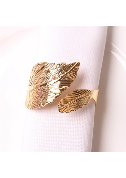 Yaprak Şekli 10 Set Altın Peçete Halkası Masa Ayarı Yıldönümü, Doğum Günü, Masa Ayarı Partisi (Yurt Dışından) fiyatları