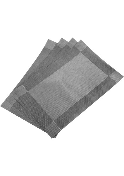 Placemat, Çapraz Dokunma Dokuma Slip Olmayan Yalıtım Placemat Yıkanabilir Masa Paspasları 4 (4pcs Placemats, Gümüş Gray) (Yurt Dışından)