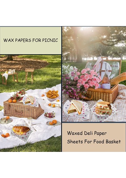 200PCS Balmumu Kağıt Sayfaları Sandviç Sarma Piknik Kağıdı Gıda Sepeti Astar, Parti, Mutfak, 9.8x8.5inch (Yurt Dışından) fırsatları