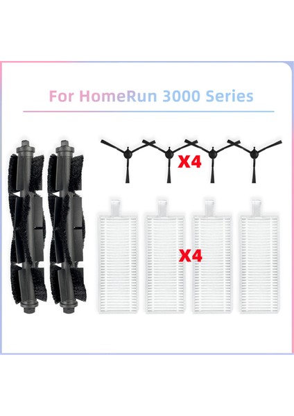 Philips Homerun 2000/3000 Serisi Için, Tp-Link Topo RV30/RV30 PLUS/RV10/RV10 Plus Parçalar Ana Roller Yan Fırça Filtresi (Yurt Dışından)