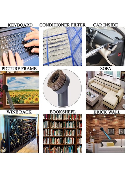 Yuvarlak At Kaçı Vakum Toz Fırçası Bağlantısı, 1 1/4 Inç Veya 1 3/8 Inç Hortum ile Çoğu Elektrikli Süpürge ile Uyumlu (Yurt Dışından) fırsatları