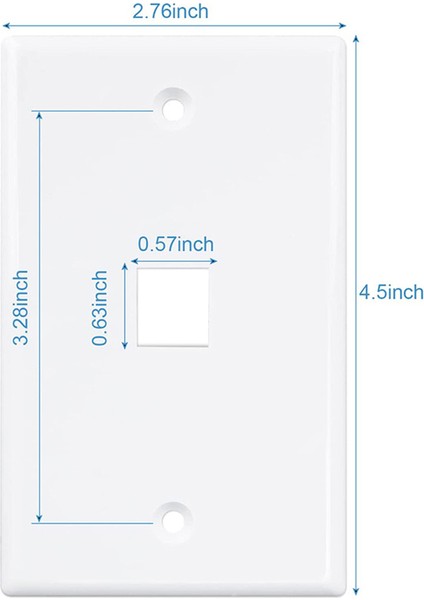 10 Paket 1 Port Keystone Jack Duvar Plakası, Düşük Profil Ethernet Duvar Plakası Keystone Jack White Için Tek Çete Duvar Plakaları (Yurt Dışından) modelleri