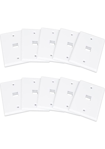 10 Paket 1 Port Keystone Jack Duvar Plakası, Düşük Profil Ethernet Duvar Plakası Keystone Jack White Için Tek Çete Duvar Plakaları (Yurt Dışından) fırsatları