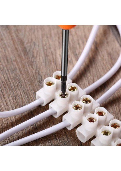 50PCS Terminal Blok Beyaz Vidalı Terminal Konnektörü Çift Sıralı Elektrik Bariyer Bloğu 12 Pozisyon Terminal Şeridi, 10A 380 V (Yurt Dışından) fırsatları