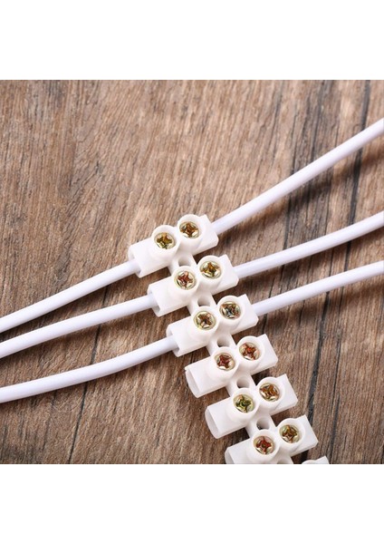 50PCS Terminal Blok Beyaz Vidalı Terminal Konnektörü Çift Sıralı Elektrik Bariyer Bloğu 12 Pozisyon Terminal Şeridi, 10A 380 V (Yurt Dışından) indirimleri