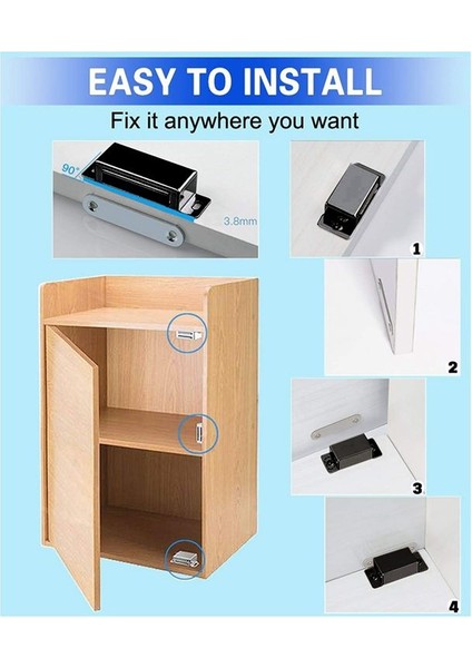 4 Pack Manyetik Kapı Yakalama Yüksek Manyetik Paslanmaz Çelik Ağır Dereceli Mutfak Kapısı Çekme Kabul Siyah (Yurt Dışından) indirimleri