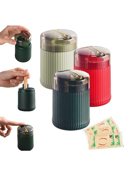 3 Adet Otomatik Kürdan Dağıtım, Push Tipi Kürdan Saklama Kutusu Kürdan, Yeni Kürdan Tutucu Dağıtıcı (Yurt Dışından) fiyatları