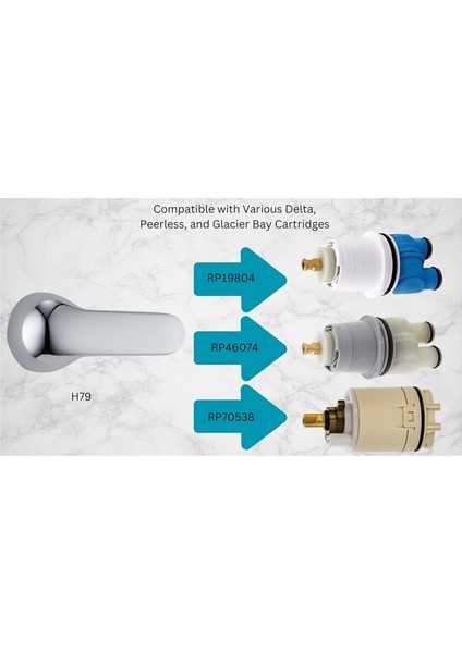 1300/1400 Serisi Monitör Kartuşları Kol Stili Için Delta H79 Tutamak Için Yedek Tutamak (Yurt Dışından) fiyatları