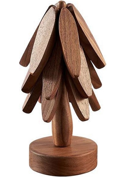 Sıcak Tabaklar Için Ahşap Trivetler Sıcak Yemekler Için Ağaç Şekli Trivet Set Tapot Için Tapot Sıcak Tencere Anti Haşlantı Mat (Yurt Dışından)