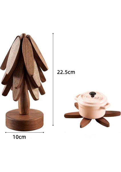 Sıcak Tabaklar Için Ahşap Trivetler Sıcak Yemekler Için Ağaç Şekli Trivet Set Tapot Için Tapot Sıcak Tencere Anti Haşlantı Mat (Yurt Dışından) fiyatları