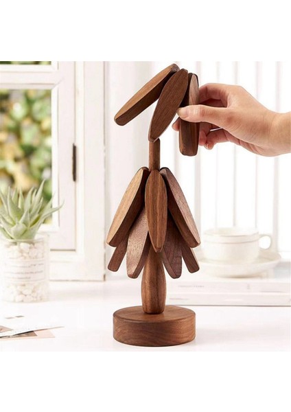 Sıcak Tabaklar Için Ahşap Trivetler Sıcak Yemekler Için Ağaç Şekli Trivet Set Tapot Için Tapot Sıcak Tencere Anti Haşlantı Mat (Yurt Dışından) fırsatları