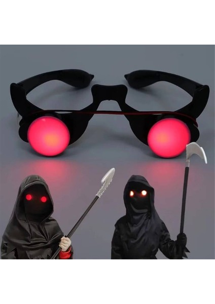 2pcs Cadılar Bayramı Korku Kırmızı Göz Gözlükleri Props Komik Kişilik Korkunç Korku Glassesparty Zor Gözler Cosplay Prop Glow (Yurt Dışından) fiyatları