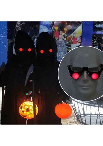 2pcs Cadılar Bayramı Korku Kırmızı Göz Gözlükleri Props Komik Kişilik Korkunç Korku Glassesparty Zor Gözler Cosplay Prop Glow (Yurt Dışından) modelleri