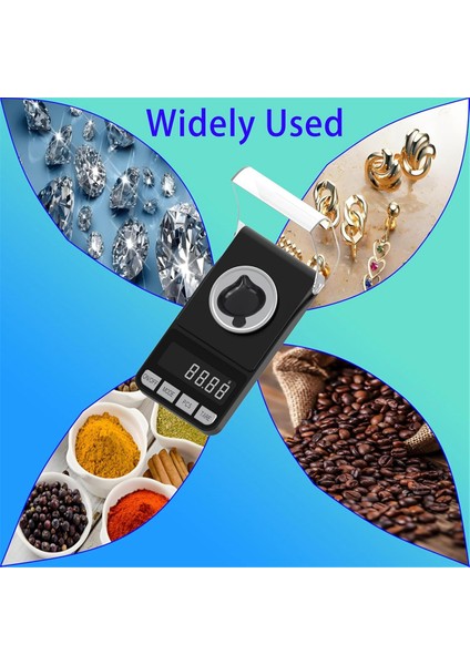 Yüksek Hassasiyetli 100G/0.001G Dijital Miligram Ölçekli Mücevher Ölçeği, Cep Skal, Yeniden Yükleme, 50G Kalibrasyon Tartımı ile (Yurt Dışından) modelleri
