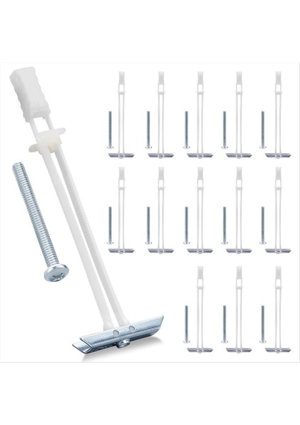 1/4in-20 Inçlik Tutturucu Boyutları Için Cıvatalı Alçıpan Ankrajı, Tv Montajı Için Ağır Hizmet Tipi Içi Boş Alçıpan Ankraj Kiti, 14PCS (Yurt Dışından)