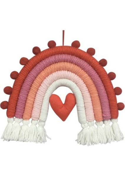 Gökkuşağı Oda Dekor Kız Oda Dekor Macram Bebek Duvar Yatak Odası Kreş Odası Dekorasyon Rüzgar Çanları Asılı Dekorasyonlar (Yurt Dışından)