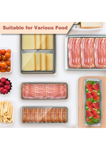 Buzdolabı Için 2pcs Pastırma Kabı, Paslanmaz Çelik Hava Geçirmez Et Depolama Pastırma Kaleci, Saklama Kabı (Yurt Dışından) indirimleri