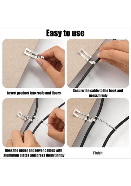 50PCS Isı Kablosu Çatı Klipsleri ve Aralayıcılar, Metal Deneme Kablosu Kancaları ve Aralayıcılar Açık Açık Oluk Isı Bandı Klipsleri (Yurt Dışından) modelleri