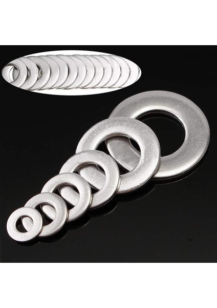 105PCS 304 Düz Paslanmaz Çelik Yıkayıcılar M3 M4 M5 M6 M8 M10 Vidalar Için Onarım Kiti Aracı (Yurt Dışından) fırsatları