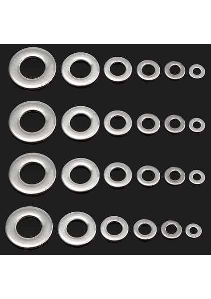 105PCS 304 Düz Paslanmaz Çelik Yıkayıcılar M3 M4 M5 M6 M8 M10 Vidalar Için Onarım Kiti Aracı (Yurt Dışından) indirimleri