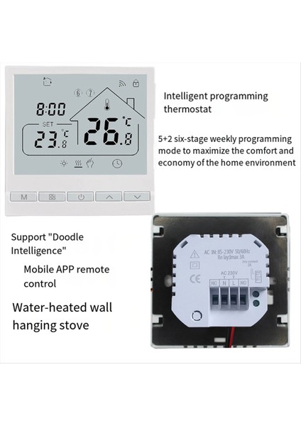 105 Wifi 16A Elektrikli Isıtma Filmi Isıtma Kablosu Elektrikli Isıtma Termostat Zemin Isıtma Termostat (Yurt Dışından) fiyatları