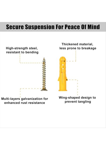 270PCS Alçıpan Ankrajları ve Vidalar Çiftlik Kiti, 135 Plastik Duvar Ankrajı ve Organizatör Kutusu ile 135 Vida (Yurt Dışından) modelleri