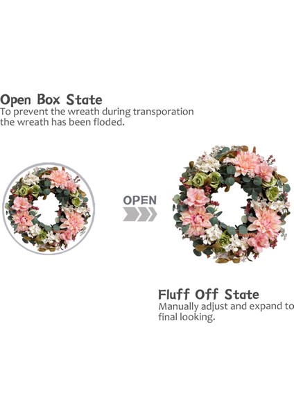 Yapay Çelenk Bahar Yaz Gül Çelenk Ipek Ilkbahardan Sonbahar Çelenk Ön Kapı Bahçe Partisi Ev Duvar (Yurt Dışından) fiyatları