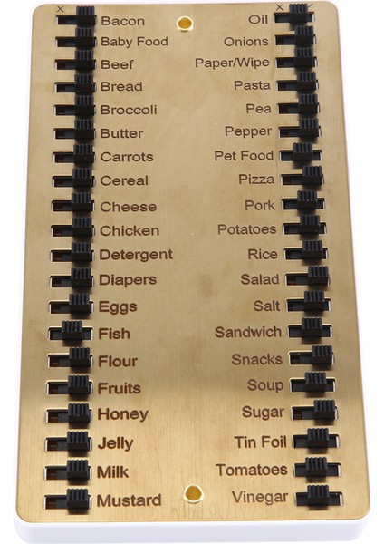 Metal Bakkal Listesi, Bellek Hatırlatma Tahtası, Alışveriş Için Metal Sürgülü Alışveriş Listesi Mat 5.5X3.15IN (Yurt Dışından)