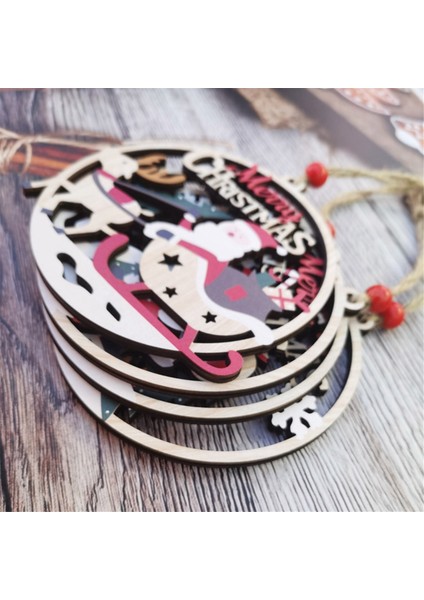 Ahşap Asma Noel Süsleri Içi Boş Ahşap Kesim Yuvarlak Ren Geyiği Ağacı Ahşap Süsler Rustik Tatil Ahşap Etiketi (Yurt Dışından) indirimleri