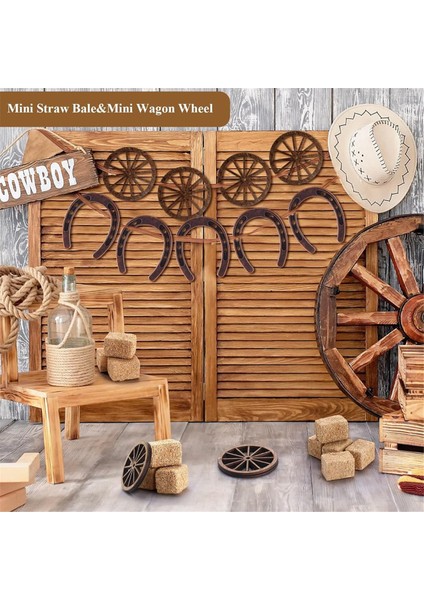 24 Adet Batı Partisi Malzemeleri Vintage Masa Centerpieces Lucky Horseshoe Düğün Partisi Kovboy Dekorasyonları (Yurt Dışından) modelleri