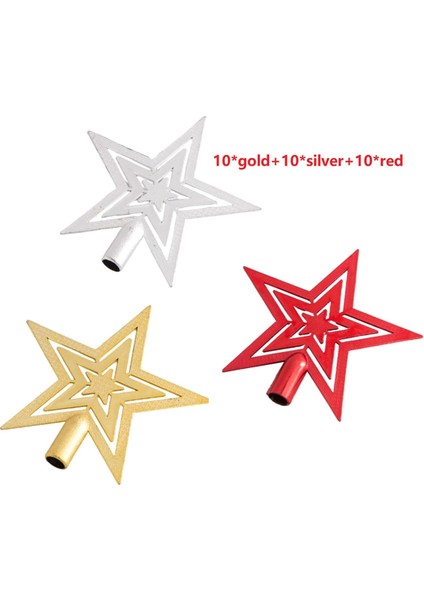 30PCS Yıldız Asma Tatil Dekoratif El Sanatları 5 Nolu Yıldız Asma Dekorasyon Kolye Pentagram Çelenk Aksesuarları (Yurt Dışından) modelleri