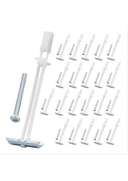 1/4in-20 Inçlik Tutturucu Boyutları Için Cıvatalı Alçıpan Ankrajı, Tv Montajı Için Ağır Hizmet Tipi Içi Boş Alçıpan Ankraj Kiti, 22 Adet (Yurt Dışından)