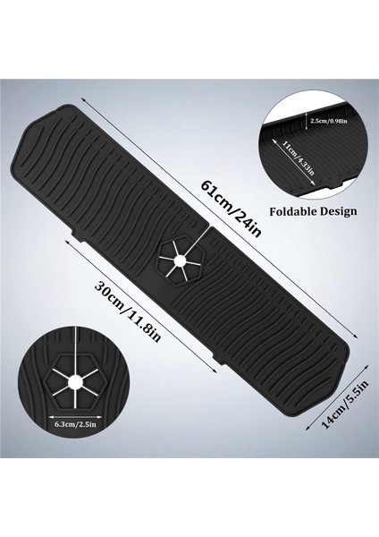 Mutfak Lavabo Sıçrama Gardiyanlar Sıçrama Muhafızları Mat, Uzun Silikon Musluk Saplı Mutfak Siyahı Için Su Yakalayıcı Tepsisi (Yurt Dışından) modelleri