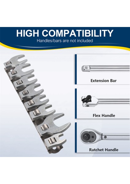 3/8 Inç Fındık Crowfoot Anahtar Seti Boynuz Anahtarları Kare Kafalar Donanım Aracı Anahtarı Imparatorluk Bullhorn Anahtarları (Yurt Dışından) fırsatları