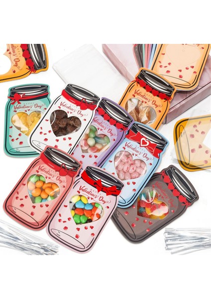48PCS Mutlu Sevgililer Günü Şeker Hediye Çantaları Drift Şişe Tebrik Kartı Düğün Partisi Diy Çikolatalı Kurabiye Ambalaj Dekor (Yurt Dışından) modelleri