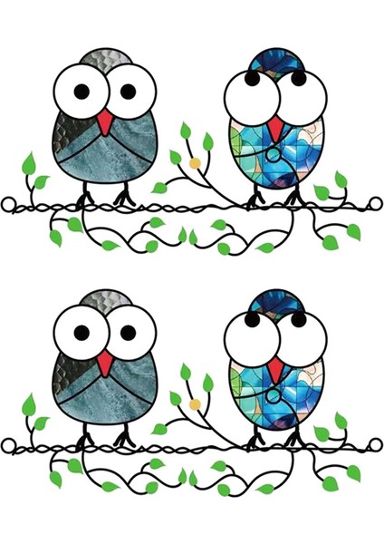 Çok Renkli Baykuşlar Pencere Asılı Suncatchers Paneli Kuş Lekeli Pencere Asma Süsleme Duvar Ev Bahçe Dekor Hediyesi (Yurt Dışından)