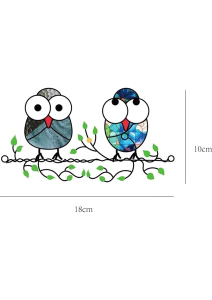 Çok Renkli Baykuşlar Pencere Asılı Suncatchers Paneli Kuş Lekeli Pencere Asma Süsleme Duvar Ev Bahçe Dekor Hediyesi (Yurt Dışından) fiyatları
