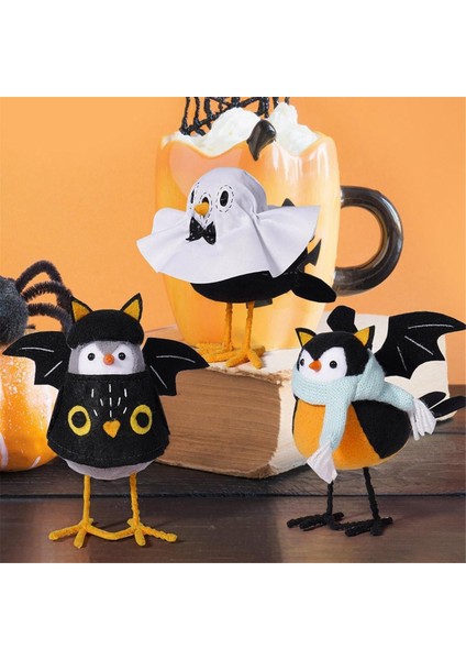 Cadılar Bayramı Daimi Kuş Heykeli, Hayalet Kuş Heykeli, Cadılar Bayramı Kuş Bebeği, Masaüstü Ev Pencere Dekorasyonu Beyaz (Yurt Dışından) fırsatları