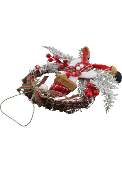 Ön Kapı Duvar Penceresi Çiftlik Evi Ev Dekorasyonu, Kardan Adam (Küçük) Için Yapay Noel Çelenk (Yurt Dışından) fiyatları