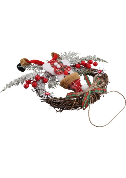 Ön Kapı Duvar Penceresi Çiftlik Evi Ev Dekorasyonu, Kardan Adam (Küçük) Için Yapay Noel Çelenk (Yurt Dışından) modelleri