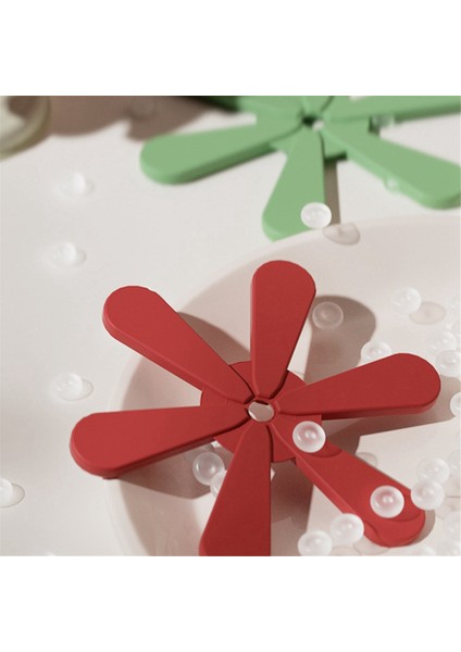 Yasal Noel Ağacı Masası Mat Katlanabilir Bulaşıklar Yalıtım Pad Silikon Coaster Yuvarlak Taban (Yurt Dışından) fırsatları